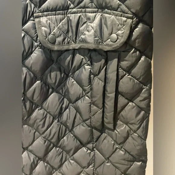 J Jill Quilted Jacket Women Black Down Barn Coat Chore Snap Front Goth Sz 3X - Picture 5 of 7